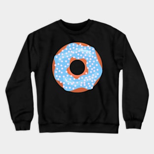 Blue donut with sprinkles. Crewneck Sweatshirt